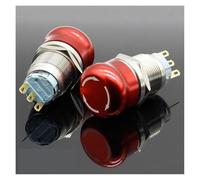 1pc 19mm Stainless Steel Metal Latching Emergency STOP Push Button Switch Button Switch NWPNLXEA