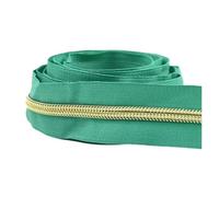 1pc 2/5/8/10M Bobine De Nylon Fermeture À Glissière Couture for Sacs 5# Fermetures Bande Par Mètres Vêtements Décoratif Éclair Kit Réparation(ZA030-34-Gold)