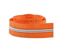 1pc 2/5/8/10M Bobine De Nylon Fermeture À Glissière Couture for Sacs 5# Fermetures Bande Par Mètres Vêtements Décoratif Éclair Kit Réparation(ZA419-111-Silver)