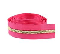 1pc 2/5/8/10M Bobine De Nylon Fermeture À Glissière Couture for Sacs 5# Fermetures Bande Par Mètres Vêtements Décoratif Éclair Kit Réparation(ZA030-66-Gold)
