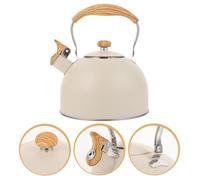 1pc 2.5L ustensiles de cuisine plate Kinder Kettle Sounding Bouilloire (beige) bouilloire electrique petit dejeuner - cafe