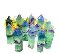 1pc 20-50g Green Fluorite Tower Crystal DIY Jewelry Accessory Home Decoration Ideal Gift for Family and Friends Gemstone Stone