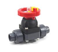 1pc 20~63mm UPVC Vanne à Membrane Jardin d'eau d'irrigation Tuyau Connectors Double Union Tuyau Municipal Joint Industriel PVC Valve(1.2 inch (40mm))