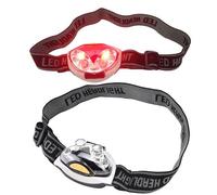 1pc 200m Noir Extérieur 3 Modes Lumineux 6 Led Lampe Frontale Lumière Torche Camping Randonnée Phare Phare Éclairage Distance Offre Spéciale
