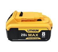 1pc 20V 8.0Ah Rechargeable Lithium Battery Replacement Compatible avec Dewalt DCB200 DCB206 Power Tool Accessories