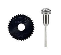 1PC 22-60mm HSS Lame de scie avec mandrin de 3,175 mm pour couper le bois/métal mini lame de scie circulaire Set Disque de coupe en bois-60mm avec tige