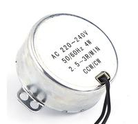 1pc 220-240V AC Moteur Synchrone Motoréducteur 4W CW/CCW, Faible Consommation, Grand Couple, Faible Bruit Léger, avec Aimant Permanent et Engrenages de Réduction (2.5-3RPM)