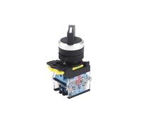 1pc 22MM 2/3 Position interrupteur à bouton rotatif momentané/verrouillage interrupteur de commande de puissance industrielle 220V 10A 1NO/1NO1NC commutateur(3 Position,1NO1NC_LATCHING)