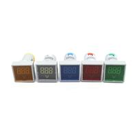 1pc 22MM AC 20-500V Voltmeter Square Panel LED Digital Voltage Meter Indicator Light Tester Red Blue Yellow Green White MQXFCZUX(Green)