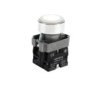 1pc 22MM interrupteur à bouton-poussoir étanche 1NO/1NO1NC Type momentané bouton-poussoir de commande industrielle 220V 5A avec couvercle de protection(1NO1NC_MOMENTARY)