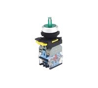 1PC 22mm interrupteur à bouton rotatif avec lumière LED éclairer 1NO interrupteur de commande de puissance momentané/verrouillage IP65 étanche(3 Position,1NO_LATCHING_220V 5A)
