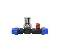1pc 25mm 32mm PE tuyau filtre avec connecteur rapide 80 maille filtre jardin ferme en plastique tuyau d'eau goutte à goutte adaptateur d'irrigation(32mm)