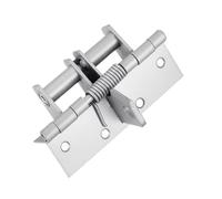 1pc 3 In 1 Automatic Self Closing Door Hinges With Positioning 90 Degrees Integrates Spring Hinge Closer And Stopper(Silver)