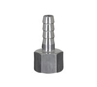 1PC 304 Stainless Steel Pipe Fitting M18x1.5 Female To 12mm Hose Tail Barb Connector