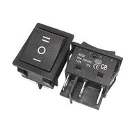 1pc 30A 250V AC High Current ON/OFF/ON,KCD4,6Pin black,Sterling Silver Point,Rocker Power Button Switches Controls Switches