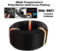 1pc 30M isolation Tube ondulé tuyau faisceau de câbles boîtier manchons de câble 1/4 3/8 pouces noir fendu fil Conduit polyéthylène Tube 3-8 inch