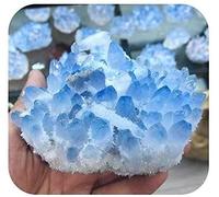 1pc 350g-500g amas de cristal bleu blanc amas de Quartz naturel échantillons pierre de cristal for la collection à domicile