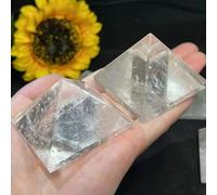 1pc 3cm Cristal Clair Quartz Pyramide Pierre Pointe Tour for la décoration Fengshui Gemstone Stone