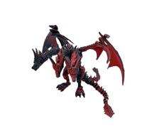 1pc 3D Printed Laser Multicolor Gradient Three Headed Dragon Figurine Fantasy Creature Model Desk Decor Collectible Gift(Nero)