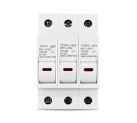 1PC 3P WITHOUT LED 1100V DC Fuse Holder 10 * 38mm Solar PV TOPV-32X Base Photovoltaic System Protection Protector Circuit Breaker