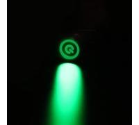 1PC 3V 6V 12V 24V 48V 110V 220V 4 broches 12mm LED lumière oxydation noir symbole métal bouton poussoir interrupteur momentané(Green,48v)