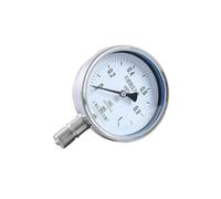 1pc 4" 100mm Y100BF All Stainless Steel Manometer, Lower Mount High Temperature Pressure Gauge Anti-corrosion And Shock-proof(-0.1-0.9Mpa)