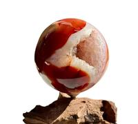 1pc 4-5cm boule de quartz rouge creuse lisse brillante décoration la maison et cadeau for Halloween Gemstone Stone