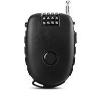 1pc 4 Digit Lock Anti-Theft Cable Motorcycle Helmet Rust Proof Bike Cable Scooter Ski Lock Code Lightweight Retractable Stainless Steel Core Travel Luggage