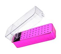 1pc 40Slot Transparent Ongles Foret Organisateurs Boîte Lumière En Plastique Mallette De Rangement Pour Manucure Outils Conteneur Nail Tool Organizer Case