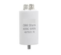 1PC 450V CBB60 Condensateurs de moteur Vis Double Insert 4~60uF 450VAC Condensateur de démarrage for pompe à eau de compresseur d'air (30uf)