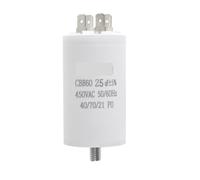1PC 450V CBB60 Condensateurs de moteur Vis Double Insert 4~60uF 450VAC Condensateur de démarrage for pompe à eau de compresseur d'air (25uf)