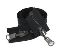 1Pc 5# 8# Fermeture éclair en métal à double curseur Fermeture éclair réversible rotative pour couture Manteau Veste Zips Kit de réparation Accessoires de bricolage,70cm