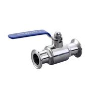 1pc 50.0mm1" 1-1/2" 2" 304 Vanne à boisseau sphérique sanitaire en acier inoxydable Tri Clamp 50.5mm/64mm Type de virole for produit de journal de brassage maison(19mm x Ferrule 50.5)