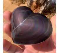 1PC 50-100g Shining Rainbow obsidian heart love, Crystals, diy decorative hearts Gemstone Stone
