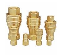 1pc 500 Bar 3/8" BSPT Female Hydraulic Brass Quick Disconnect Couplers Truck Portable Carpet Cleaning