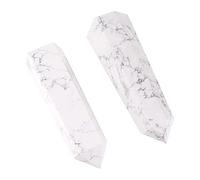 1pc 500G-1000G colonne hexagonale blanche naturelle pierre de à pointe en cristal adaptée à la décoration de meubles collecte à domicile (Color : 720g-820g)