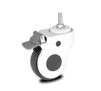 1Pc 5Inch Medical Caster Equipment Package Shell Avec Frein Silencieux Universel(Screw-Braked)