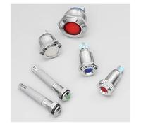 1pc 6 8 10 12 16mm Waterproof IP67 Metal LED Warning Indicator Light Signal Lamp Pilot Wire 3V 5V 12V 24V 110V 220V 2pin NWPNLXEA(16mm,WHITE_220V)