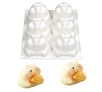 1PC 6 even hamster fondant mold chocolate mold Cake Mold Silicone Mould Cookie Mold Baking Mold Ice Cube Mold Jelly mold Mousse Mould (L).