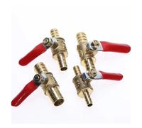 1PC 6 x 6mm 8 x 8mm 10 x 10mm Hose Barb x Hose Barb Full Ports Connection Plumbing Brass Ball Valve Two Way Air Water Gas NWPNLXEA(Tube 10mm)