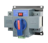 1Pc 63A 2P Double interrupteur de transfert automatique de puissance Mini interrupteur de commutation Stable entraînement à moteur unique Rail DIN solide pour double système d'alimentation