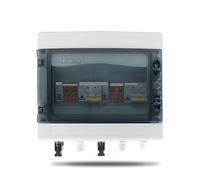 1pc 63A DC MCB Solar photovoltaic PV Combiner Box With Protection 2 input 2 out DC 600V Fuse MCB SPD 12ways Circuit Breaker