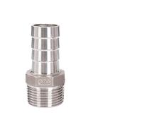 1pc 6mm 8mm 10mm 12mm 13mm 14mm 15mm 16mm 18mm 19mm raccord cannelé x 1/8" 1/4" 3/8" 1/2" BSP filetage mâle raccord de tuyau en acier inoxydable 304(18mm)