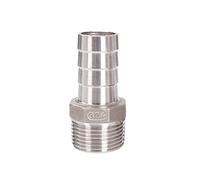 1pc 6mm 8mm 10mm 12mm 13mm 14mm 15mm 16mm 18mm 19mm raccord cannelé x 1/8" 1/4" 3/8" 1/2" BSP filetage mâle raccord de tuyau en acier inoxydable 304(19mm)