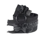 1pc 75/80/85/90/95/100/120/150cm 20# Extra Large noir Double-curseur fermeture éclair en résine à extrémité ouverte pour doudoune, manteau, tente, Le noir, 120cm