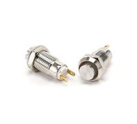 1pc 8/10/12/16MM Metal Button Switch 3-6V 12-24V Self Lock High Head 1 Normally Open Waterproof Antirust ESSEIEIE(12,Momentary self-reset,3-6V)