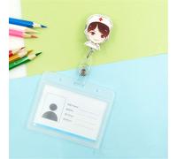 1pc À La Mode Dessin Animé Givré Imperméable Jeu De Cartes Facile À Tirer Télescopique Boucle Étudiant Infirmière Haute Qualité Id Porte-Badge
