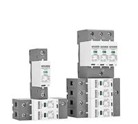1pc AC SPD AC275V 385V Parasurtenseur 1P 2P 3P 4P 20KA 40KA 60KA Parafoudre Monophasé Protection de Terre Domestique(4P,20KA)