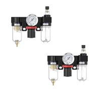 1pc AC2000-02 Régulateur de pression Manomètre Compresseur d'air Filtre Séparateur d'humidité d'huile for Filtres à eau Déshumidification(PC-4mm-Fitting)
