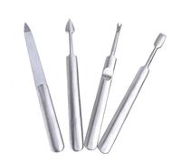 1pc Acier Inoxydable Nail Art Lime Tige Double Côtés Tampon Meulage Doigt Cuticule Dissolvant Polonais Manucure Pédicure Outils